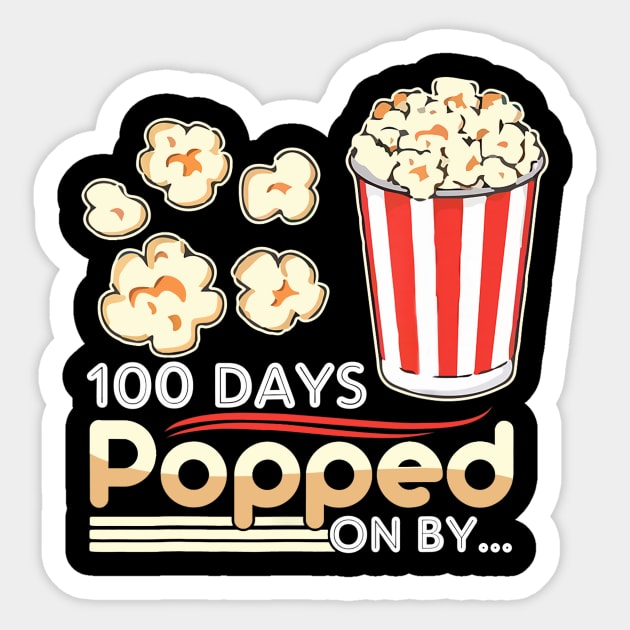 100 Days Popped On By - 100 Days Of School Sticker by Manonee